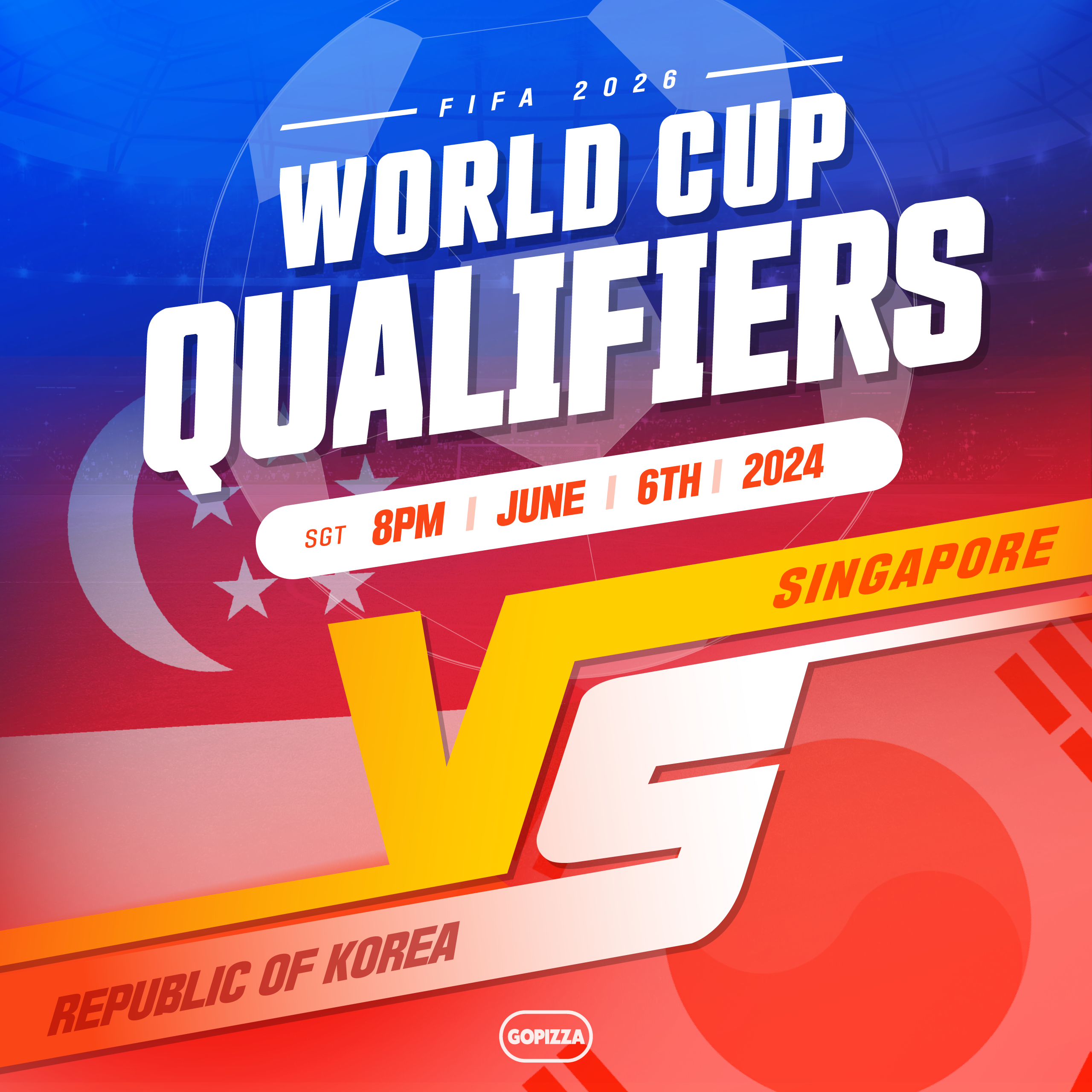 FIFA World Cup 2026 Qualifiers: Singapore VS Republic of Korea | SGT 8PM | JUNE | 6TH | 2024
